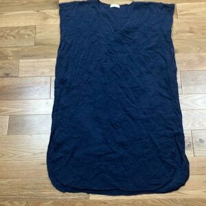 Elegant Navy Women's Tunic Dress with pockets XS